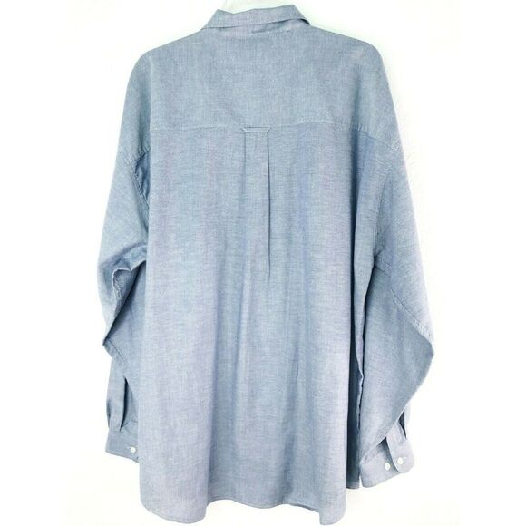 Structure Button Up Shirt Men's Size XL L/S Blue - Picture 3 of 4